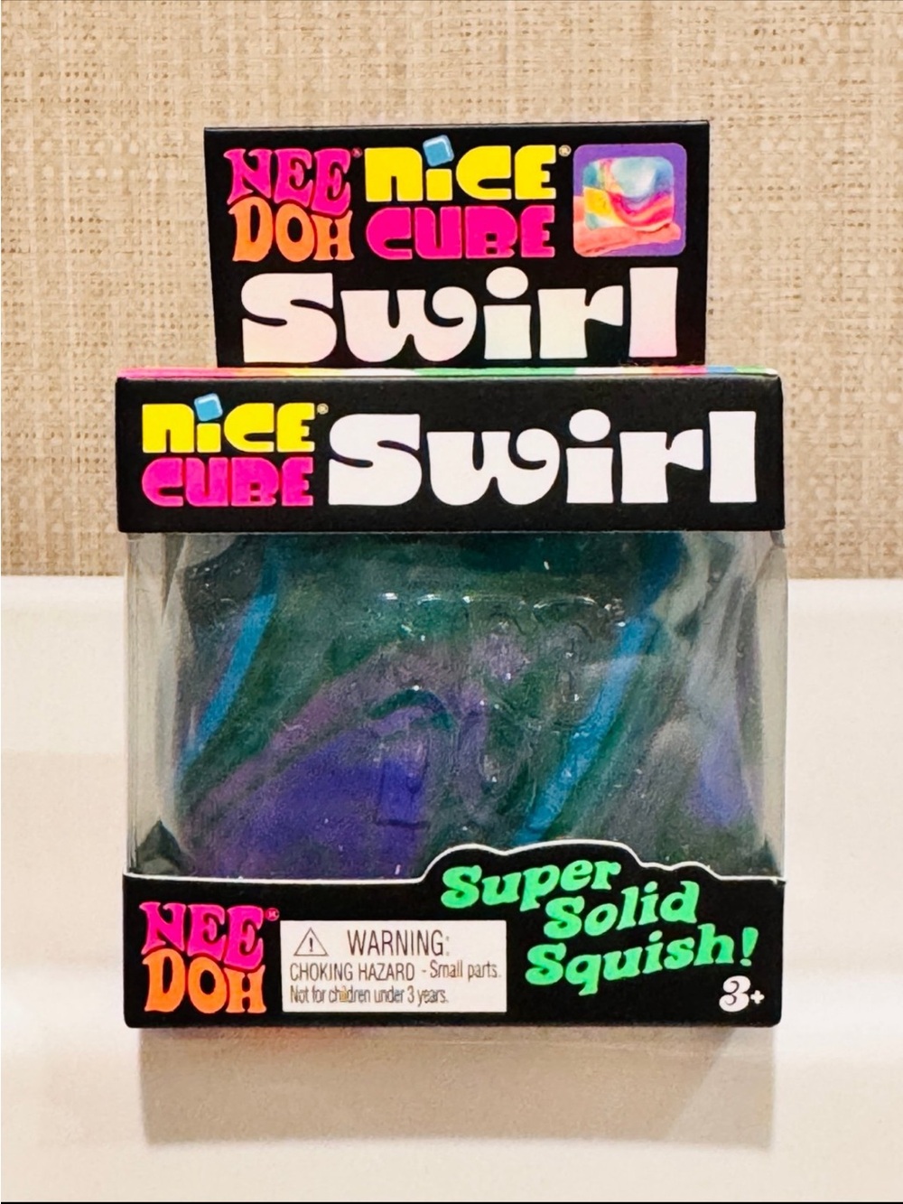 NeeDoh Nice Cube Swirl Super Solid Squish - Multicolor